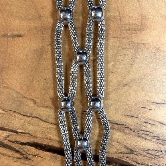 4-Strand Silver Tone Rope Bracelet - Picture 6 of 8